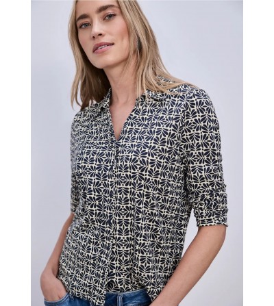 Camisa estampada de manga ¾