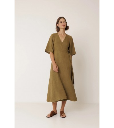 Vestido Cruzado Lino